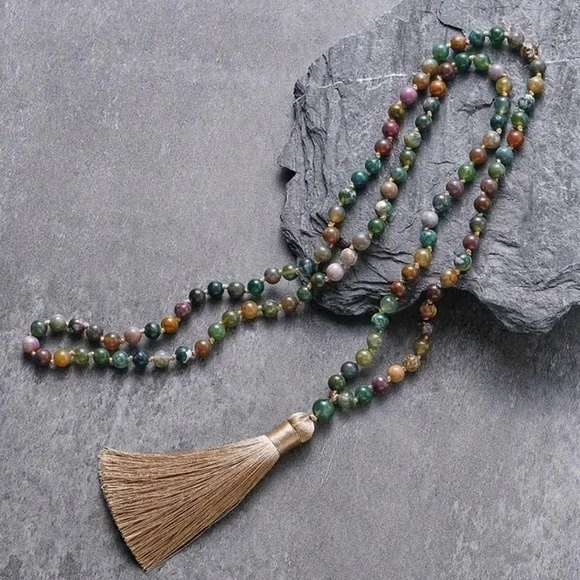 Indian Agate Mala - Picture 2 of 6